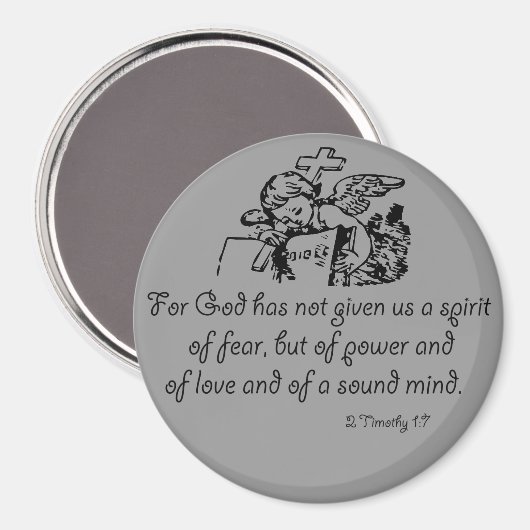 De geest van angst Bijbelprijzen Magneet (Voorkant / Achterkant)