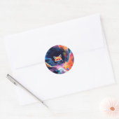 De geest van Aurora Ronde Sticker (Envelop)