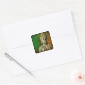 De geest van Boeddha Vierkante Sticker (Envelop)