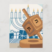 De geest van Chanoeka Dreidel vieren Briefkaart (Voorkant)