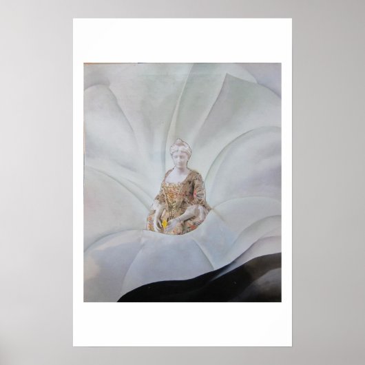 De Geest van de Bloem - collagekunst Poster (Voorkant)