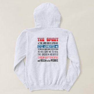 De geest van de God is op mij Christelijk Hoodie