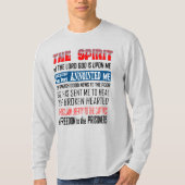 De geest van de God is op mij Christelijk T-shirt (Voorkant)