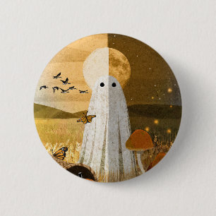 De geest van de herfst ronde button 5,7 cm