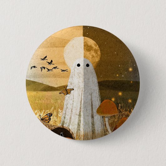 De geest van de herfst ronde button 5,7 cm (Voorkant)