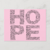 De geest van de hoop (zwarte tekst) briefkaart (Voorkant)