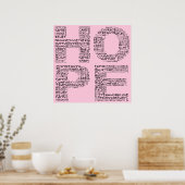 De geest van de hoop (zwarte tekst) poster (Keuken)