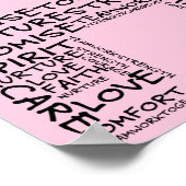 De geest van de hoop (zwarte tekst) poster (Hoek)