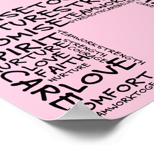 De geest van de hoop (zwarte tekst) poster (Hoek)