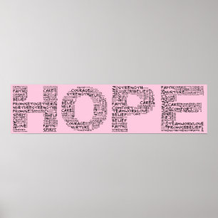 De geest van de hoop (zwarte tekst) poster