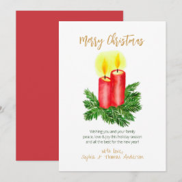 De geest van de kerst advent kaarsen feestdagenkaart