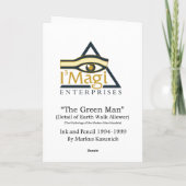De Geest van de medicijnman - het Groene Man Kaart (Achterkant)