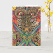 De Geest van de medicijnman - het Groene Man Kaart (Gele Bloem)