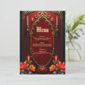 De geest van de prachtige vintage stijl menu (Staand voorkant)