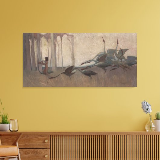 De geest van de vlakten Sydney Long Mythology Canvas Afdruk (Insitu (Woonkamer))