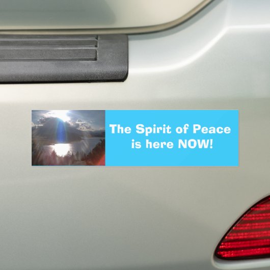 De geest van de vrede is er NU! Bumpersticker (Op auto)