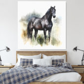 De geest van de wilde hengst canvas afdruk (Insitu (Slaapkamer))