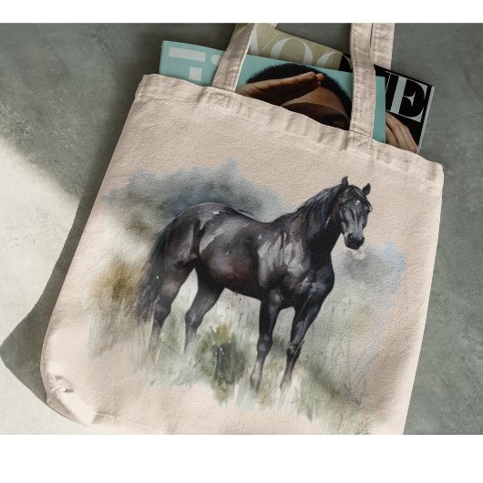 De geest van de wilde hengst tote bag