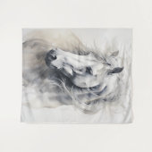 De Geest van een Witte Paard Wandkleed (Voorkant (horizontaal))