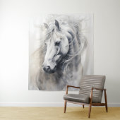De Geest van een Witte Paard Wandkleed (In situ)