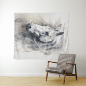 De Geest van een Witte Paard Wandkleed (In Situ (horizontaal))