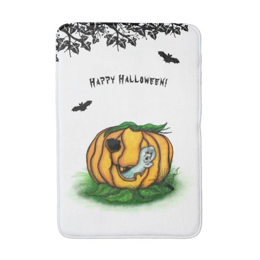 De geest van Halloween, Bat, Ghost en Spider Badmat (Voorkant Verticaal)