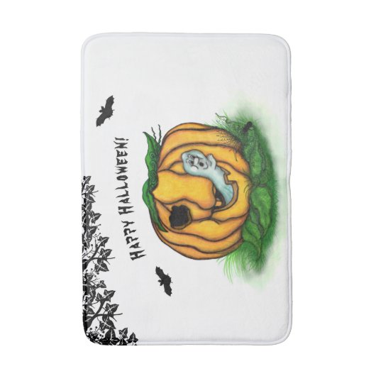 De geest van Halloween, Bat, Ghost en Spider Badmat (Voorkant Verticaal)