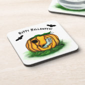 De geest van Halloween, Bat, Ghost en Spider Bier Onderzetter (Linkerzijde)