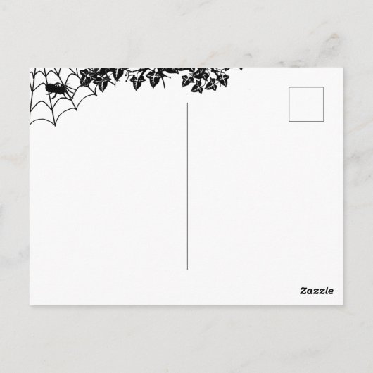 De geest van Halloween, Bat, Ghost en Spider Briefkaart (Achterkant)