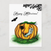 De geest van Halloween, Bat, Ghost en Spider Briefkaart (Voorkant)