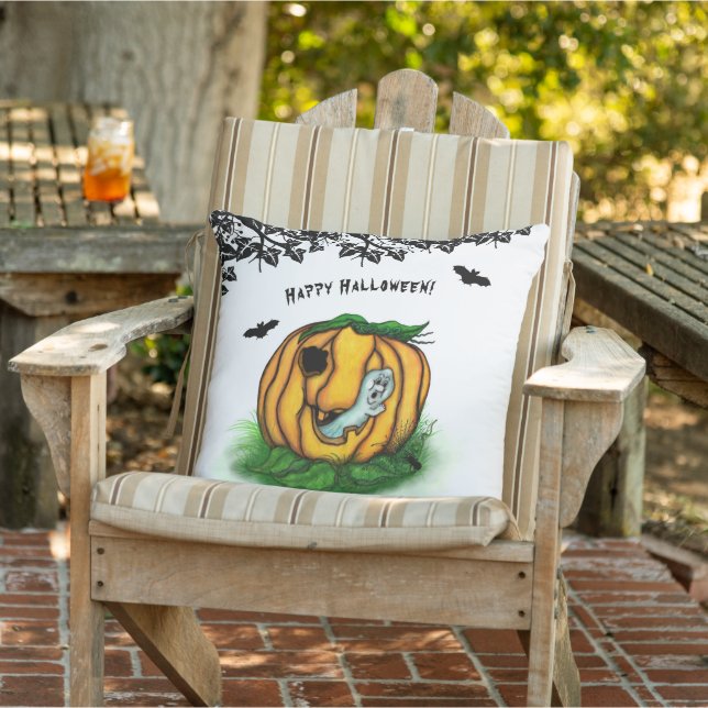 De geest van Halloween, Bat, Ghost en Spider Buitenkussen (Stoel)