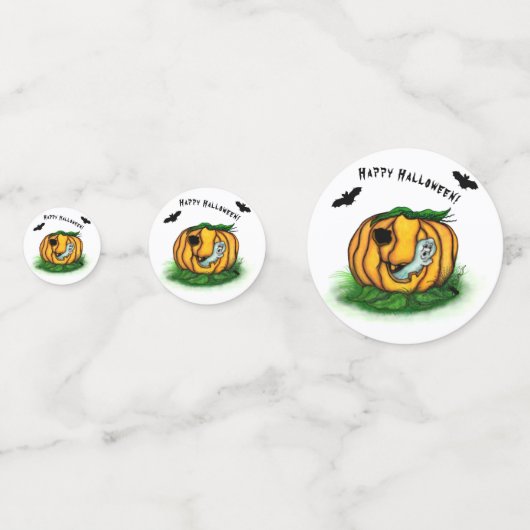 De geest van Halloween, Bat, Ghost en Spider Confetti (Achterkanten)