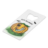 De geest van Halloween, Bat, Ghost en Spider Creditkaart Flessenopener (Voorkant Gekanteld)