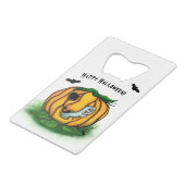 De geest van Halloween, Bat, Ghost en Spider Creditkaart Flessenopener (Achterkant Gekanteld)