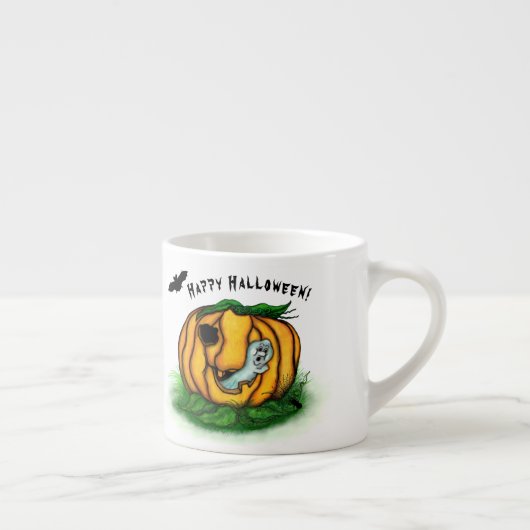 De geest van Halloween, Bat, Ghost en Spider Espresso Kop (Rechts)