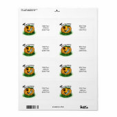 De geest van Halloween, Bat, Ghost en Spider Etiket (Full Sheet)