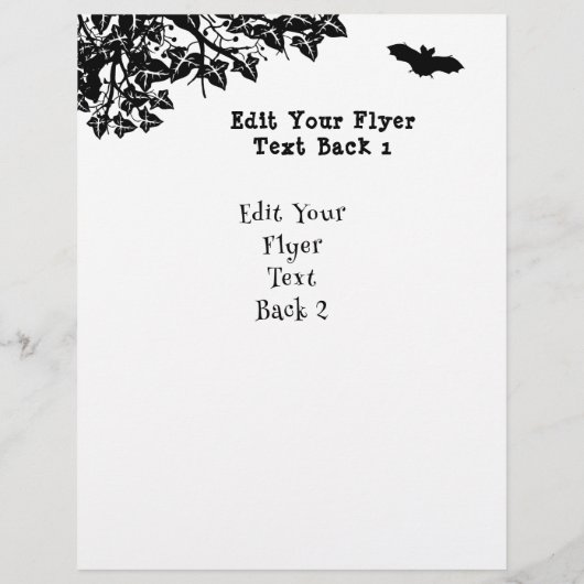 De geest van Halloween, Bat, Ghost en Spider Flyer (Achterkant)