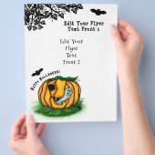 De geest van Halloween, Bat, Ghost en Spider Flyer (Hand)