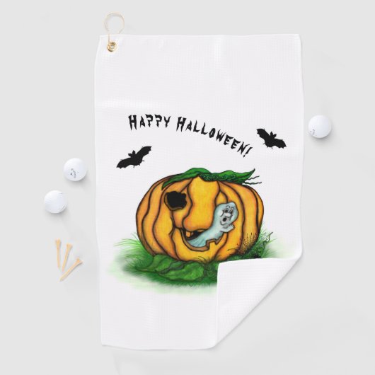 De geest van Halloween, Bat, Ghost en Spider Golfhanddoek (Insitu)