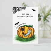 De geest van Halloween, Bat, Ghost en Spider Informatiekaartje (Staand voorkant)