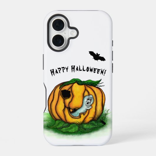 De geest van Halloween, Bat, Ghost en Spider iPhone 16 Hoesje (Achterkant)
