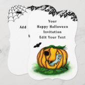 De geest van Halloween, Bat, Ghost en Spider Kaart (Voorkant / Achterkant)