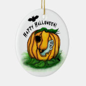 De geest van Halloween, Bat, Ghost en Spider Keramisch Ornament (Rechts)