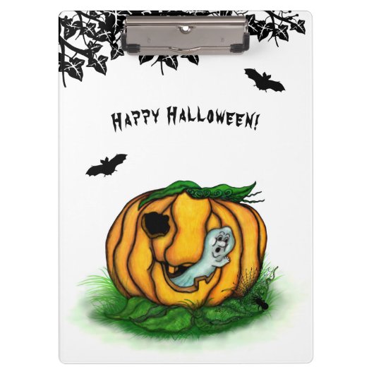 De geest van Halloween, Bat, Ghost en Spider Klembord (Voorkant)