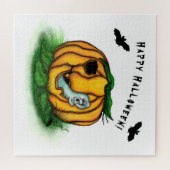 De geest van Halloween, Bat, Ghost en Spider Legpuzzel (Horizontaal)
