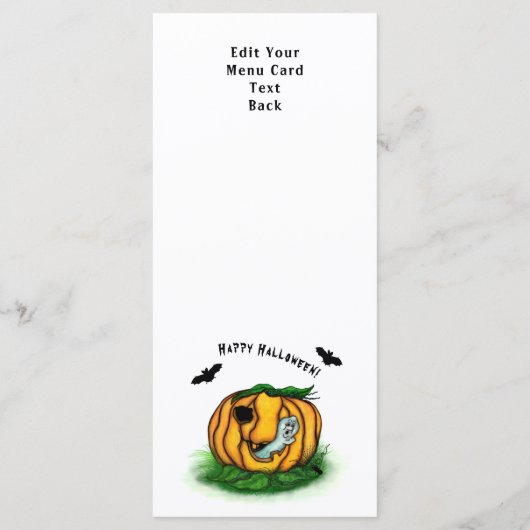 De geest van Halloween, Bat, Ghost en Spider Menu (Achterkant)