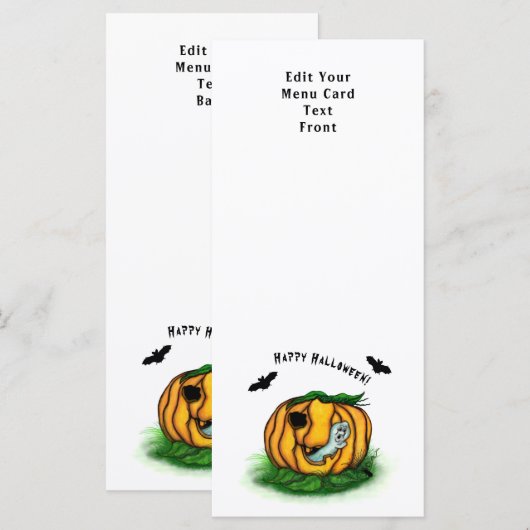 De geest van Halloween, Bat, Ghost en Spider Menu (Voorkant / Achterkant)