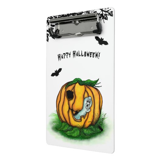 De geest van Halloween, Bat, Ghost en Spider Mini Klembord (Angled2)