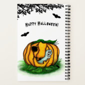De geest van Halloween, Bat, Ghost en Spider Notitieboek (Achterkant)
