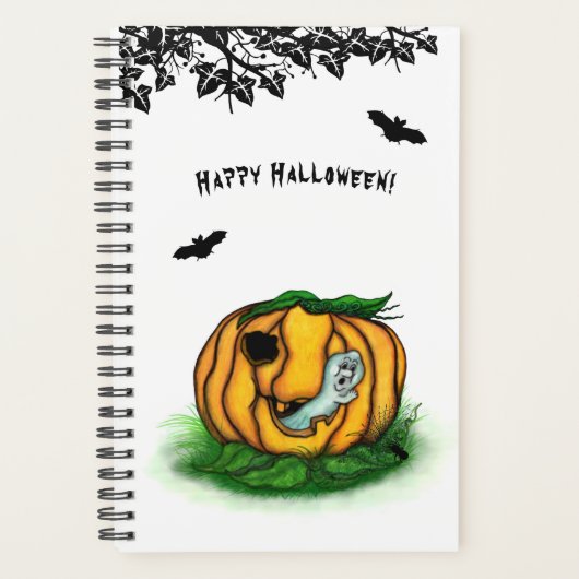 De geest van Halloween, Bat, Ghost en Spider Planner (Voorkant)